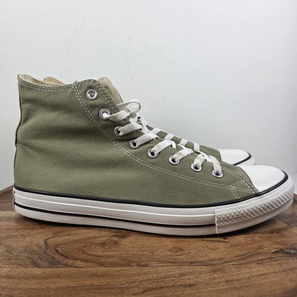 Converse Chuck Taylor All Star Mens Olive Green Size 12 Vintage High Top Shoes - Picture 3 of 10